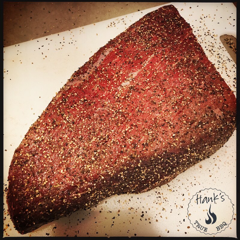 Topside beef with black pepper rub