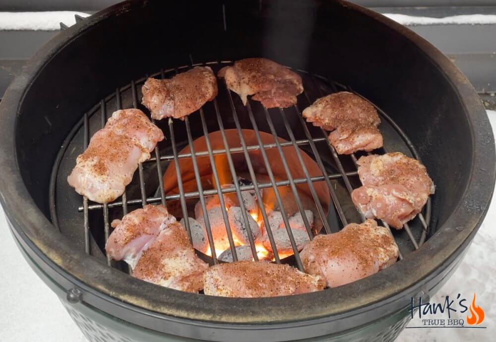 Vortex Chicken Thighs on the grill